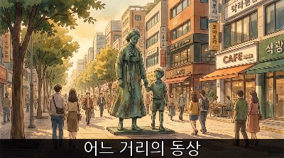 녹아내리는 아들 동상…엄마 손에 남은 건 빈 공기뿐